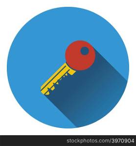 Icon of Key. Flat design. Vector illustration.