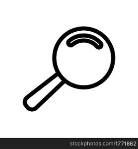 Icon Of Magnifier. Editable Bold Outline Design. Vector Illustration.