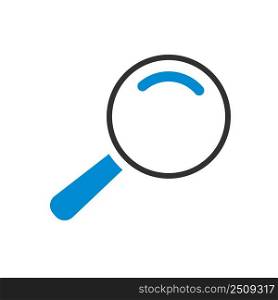 Icon Of Magnifier. Editable Bold Outline With Color Fill Design. Vector Illustration.