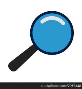 Icon Of Magnifier. Flat Color Design. Vector Illustration.