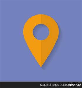 Icon of map pointer. Flat style vector icon. Icon of map pointer. Flat style