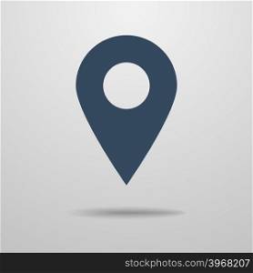 Icon of map pointer. Vector modern icon. Icon of map pointer.