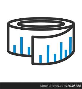 Icon Of Measure Tape. Bold outline design with editable stroke width. Vector Illustration.