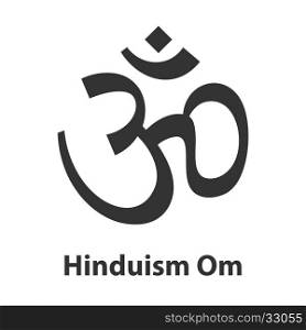 Icon of Om or Aum symbol. Hinduism religion sign