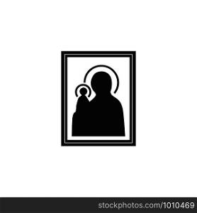Icon of Our Lady of Orthodoxy Catholicism, vector. Icon of Our Lady of Orthodoxy Catholicism