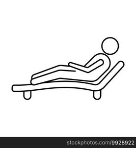 icon of people relaxing,illustration symbol design