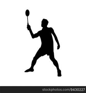 icon of person playing badminton vector illustration design
