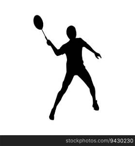 icon of person playing badminton vector illustration design