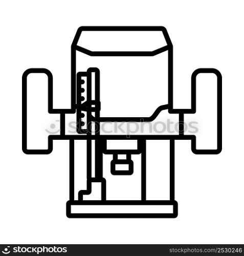 Icon Of Plunger Milling Cutter. Bold outline design with editable stroke width. Vector Illustration.