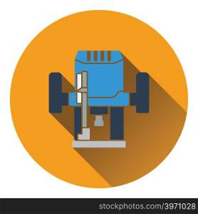Icon of plunger milling cutter. Flat design. Vector illustration.