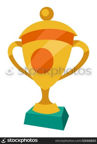 Icon of prise cup. Stylized sport equipment illustration. For training and competition design.. Icon of prise cup. Sport equipment illustration. For training and competition design.