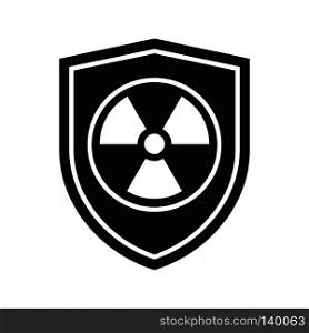 Icon of Radiation shield. Defense, protection or safety symbol, sign