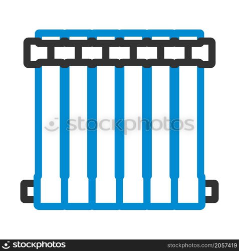 Icon Of Radiator. Editable Bold Outline With Color Fill Design. Vector Illustration.