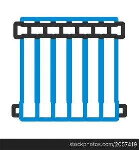 Icon Of Radiator. Editable Bold Outline With Color Fill Design. Vector Illustration.