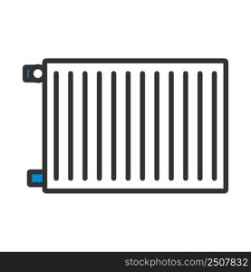 Icon Of Radiator. Editable Bold Outline With Color Fill Design. Vector Illustration.