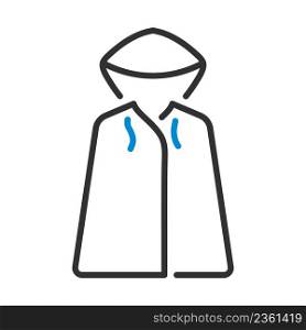 Icon Of Raincoat. Editable Bold Outline With Color Fill Design. Vector Illustration.