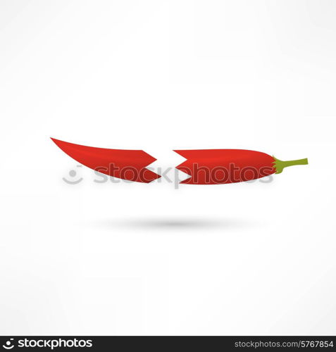 Icon of red hot chili pepper