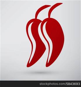 Icon of red hot chili pepper