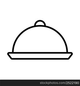 Icon Of Restaurant Cloche. Bold outline design with editable stroke width. Vector Illustration.