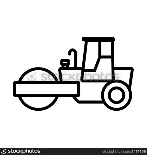 Icon Of Road Roller. Bold outline design with editable stroke width. Vector Illustration.