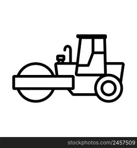 Icon Of Road Roller. Bold outline design with editable stroke width. Vector Illustration.