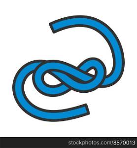 Icon Of Rope. Editable Bold Outline With Color Fill Design. Vector Illustration.