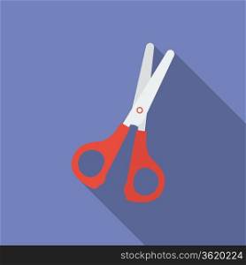Icon of Scissors. Flat style