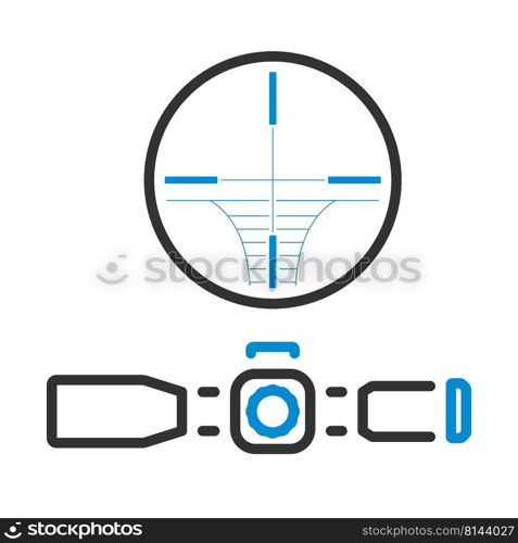Icon Of Scope. Editable Bold Outline With Color Fill Design. Vector Illustration.
