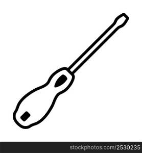 Icon Of Screwdriver. Bold outline design with editable stroke width. Vector Illustration.