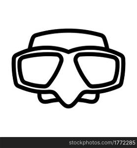 Icon Of Scuba Mask. Bold outline design with editable stroke width. Vector Illustration.