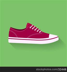 icon of sneakers. Sport shoes, footwear vector sign, symbol. Vector illustration