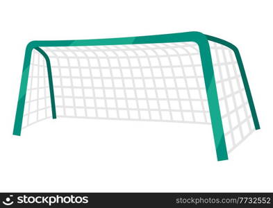 Icon of soccer goal. Stylized sport equipment illustration. For training and competition design.. Icon of soccer goal. Sport equipment illustration. For training and competition design.