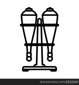 Icon Of Soda Siphon Equipment. Bold outline design with editable stroke width. Vector Illustration.