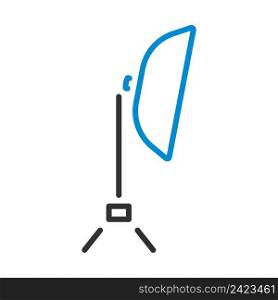 Icon Of Softbox Light. Editable Bold Outline With Color Fill Design. Vector Illustration.