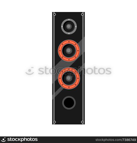 Icon of sound system speakers. Home appliance illustration.. Icon of sound system speaker.