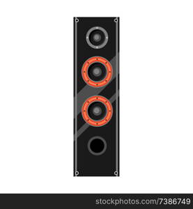 Icon of sound system speakers. Home appliance illustration.. Icon of sound system speaker.