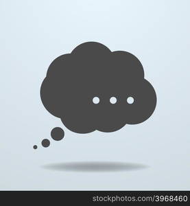 Icon of speech bubble, cloud. Vector Illustration