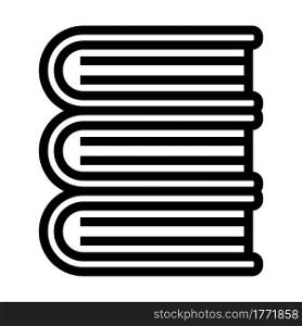 Icon Of Stack Of Books. Editable Bold Outline Design. Vector Illustration.