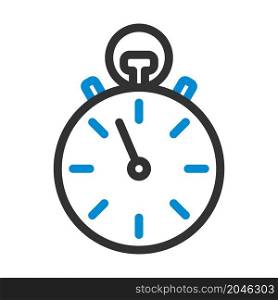Icon Of Stopwatch. Bold outline design with editable stroke width. Vector Illustration.