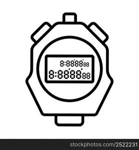 Icon Of Stopwatch. Bold outline design with editable stroke width. Vector Illustration.