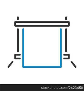Icon Of Studio Photo Background. Editable Bold Outline With Color Fill Design. Vector Illustration.