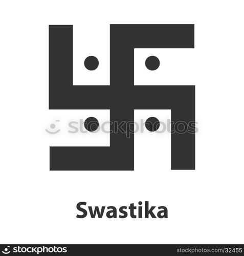 Icon of Swastika symbol. Hinduism religion sign