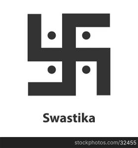 Icon of Swastika symbol. Hinduism religion sign