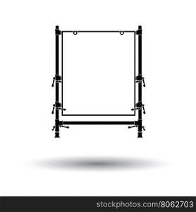 Icon of table for object photography. White background with shadow design. Vector illustration.