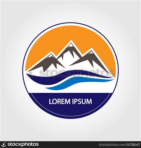 icon of the mountains. Simple flat design