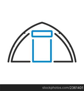 Icon Of Touristic Tent. Editable Bold Outline With Color Fill Design. Vector Illustration.