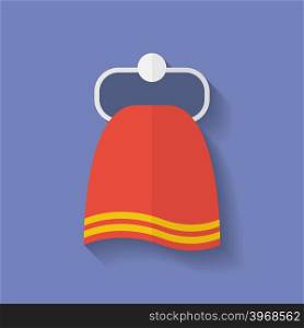 Icon of Towel. Flat style. Vector illustration. Icon of Towel. Flat style