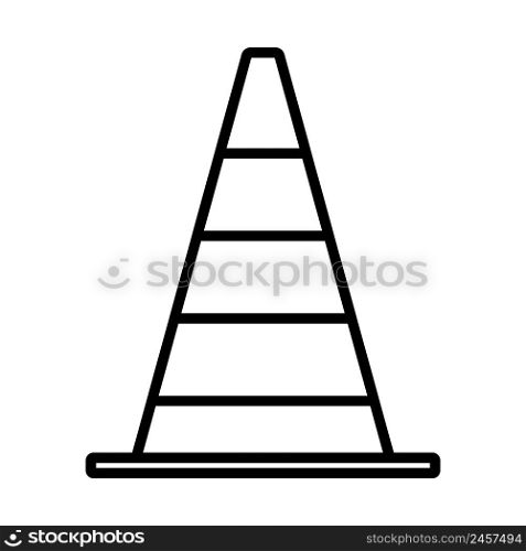 Icon Of Traffic Cone. Bold outline design with editable stroke width. Vector Illustration.