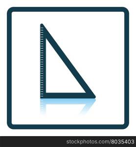 Icon of Triangle. Shadow reflection design. Vector illustration.