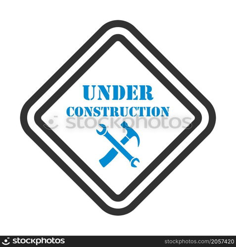 Icon Of Under Construction. Editable Bold Outline With Color Fill Design. Vector Illustration.